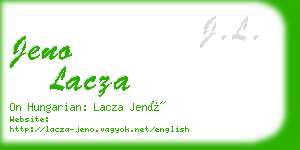 jeno lacza business card